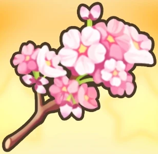 잘라 낸 벚나무 가지 이미지